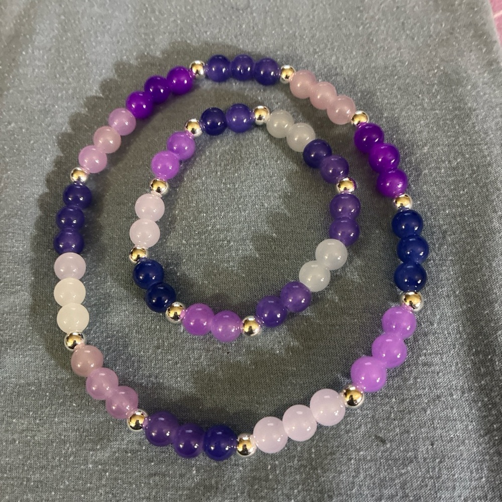 Vibrant Purple and Pink Beaded Necklace